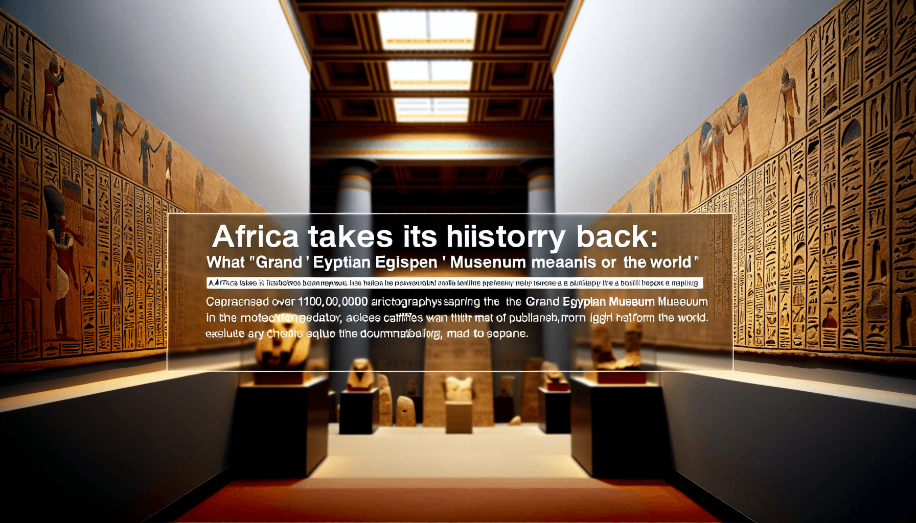 AFRICA TAKES ITS HISTORY BACK: WHAT THE GRAND EGYPTIAN MUSEUM MEANS FOR THE WORLD